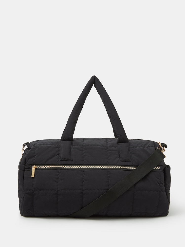 Accessorize Black Quilted Weekender Bag - Image 1 of 3