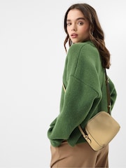 Accessorize Yellow Double Zip Cross-Body Bag - Image 1 of 3