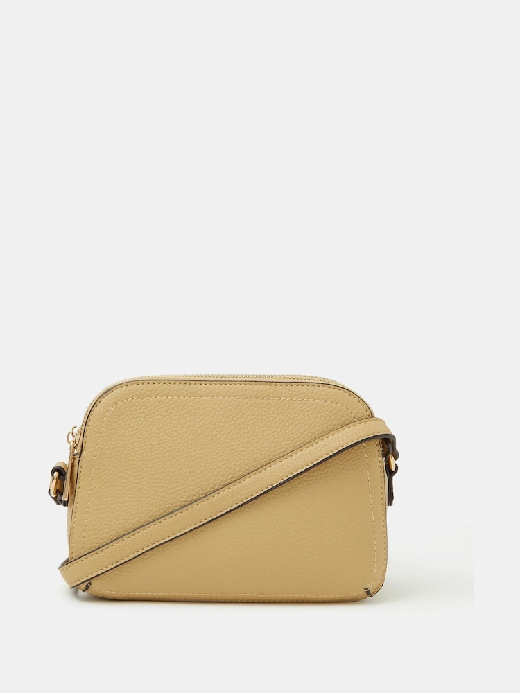 Accessorize Yellow Double Zip Cross-Body Bag - Image 2 of 3