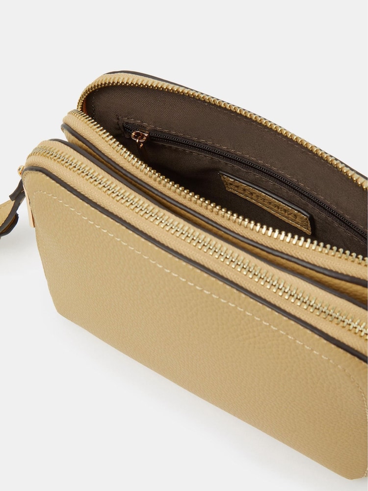 Accessorize Yellow Double Zip Cross-Body Bag - Image 3 of 3