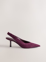 Burgundy Red Forever Comfort® Point Toe Slingback Heels - Image 1 of 8