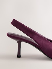 Burgundy Red Forever Comfort® Point Toe Slingback Heels - Image 6 of 8
