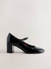 Black Forever Comfort® Round Toe Mary Jane Block Heels - Image 4 of 8