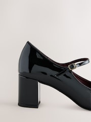 Black Forever Comfort® Round Toe Mary Jane Block Heels - Image 6 of 8