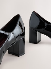Black Forever Comfort® Round Toe Mary Jane Block Heels - Image 7 of 8