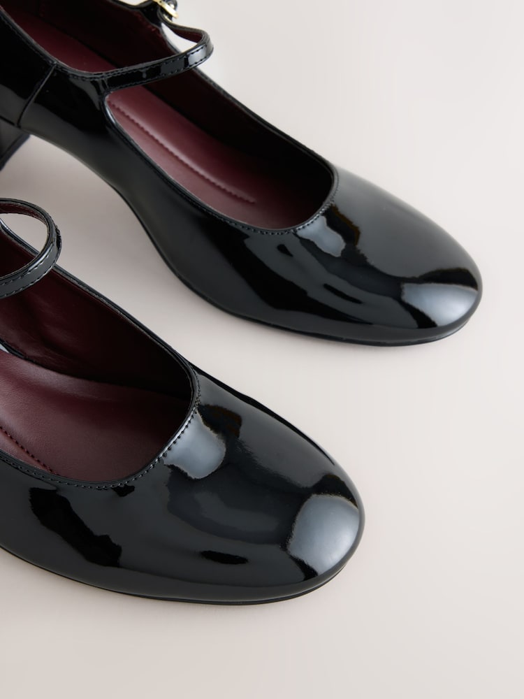 Black Forever Comfort® Round Toe Mary Jane Block Heels - Image 8 of 8 Black Forever Comfort® Round Toe Mary Jane Block Heels - Image 8 of 8