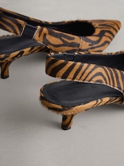 জেব্রা - N. Premium Leather Slingback Heels - 9এর মধ্যে 9 ছবি