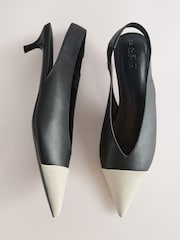 Monochrome Forever Comfort® Slingabck Point Toe Heels - Image 2 of 5
