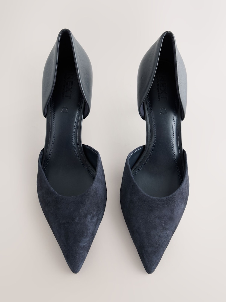 Navy Forever Comfort® TGwo Part Point Toe Heels - Image 2 of 5 Navy Forever Comfort® TGwo Part Point Toe Heels - Image 2 of 5