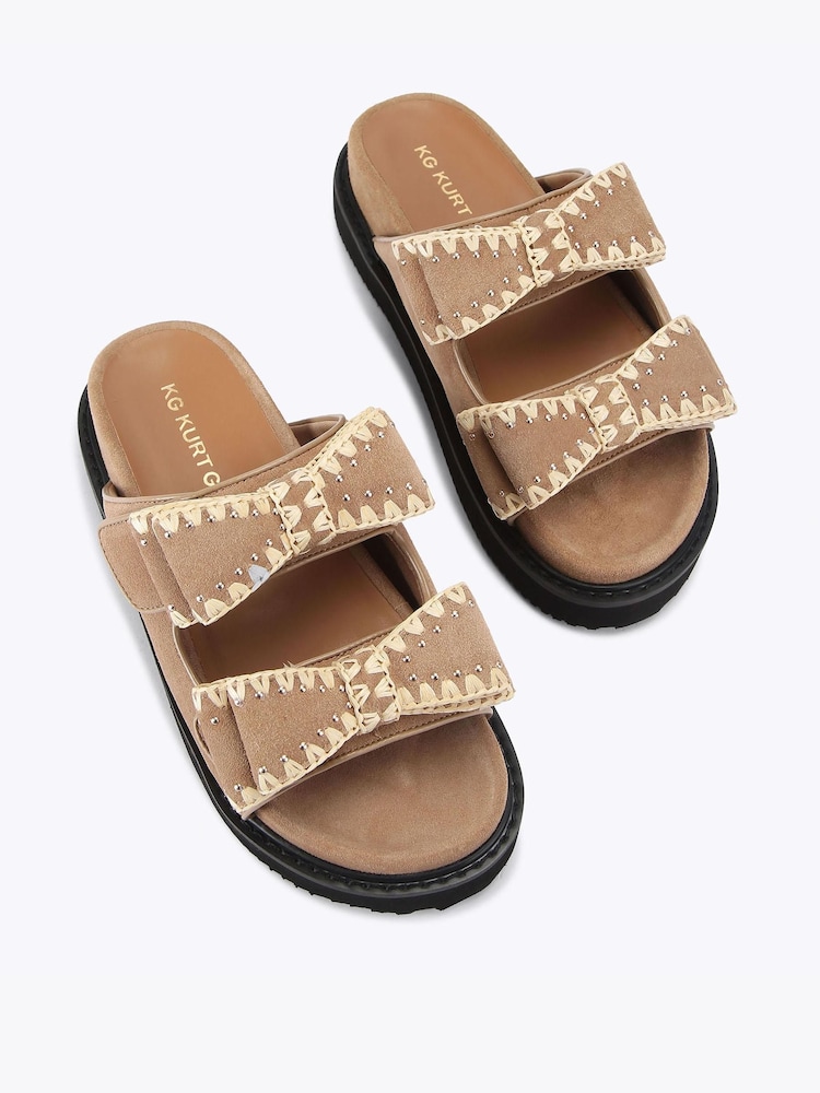 KG Kurt Geiger Brown Robbie Sandals - Image 2 of 4