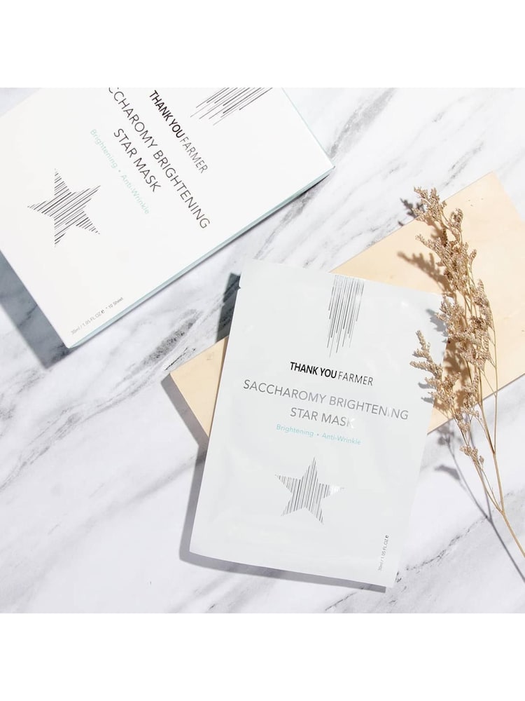 THANK YOU FARMER Saccharomy Brightening Star Mask 10pc 30ml X 10pad - Image 6 of 6