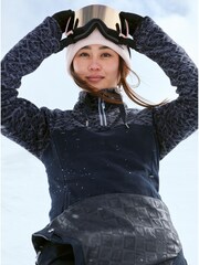 Roxy Black Sayna Quarter Zip Thermal Fleece - Image 1 of 9