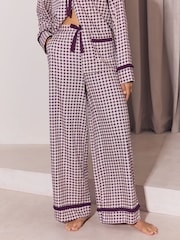 Lipsy Gingham Frill Collared Pyjamas Set - Image 4 sur 6
