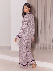 Lipsy Gingham Frill Collared Pyjamas Set - Image 6 sur 6