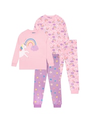 Harry Bear Pink Unicorn Pyjamas 2 Pack - Image 1 of 11