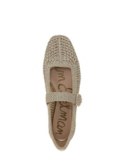 Sam Edelman Gold Michaela Knit Regular Fit Mary Jane Shoes - Image 6 of 7