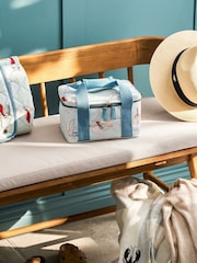 Sophie Allport Pale Blue Coastal Boats Lunch Bag - Image 1 of 3