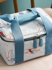 Sophie Allport Pale Blue Coastal Boats Lunch Bag - Image 2 of 3