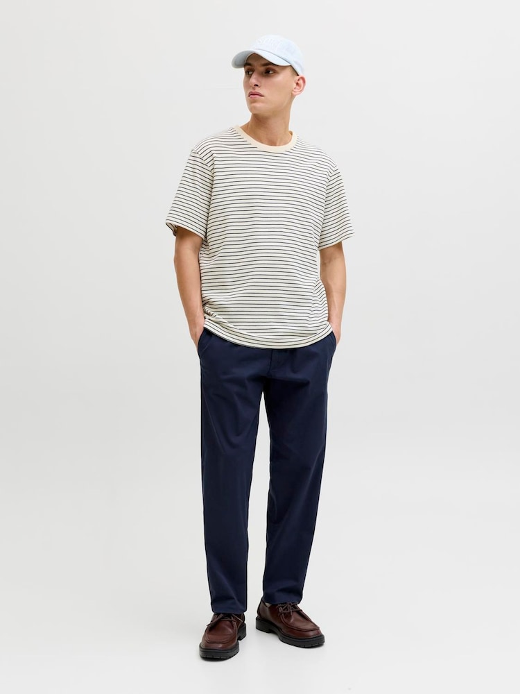 JACK & JONES Blue Relaxed Fit Drawstring Trousers - Image 2 of 6 JACK & JONES Blue Relaxed Fit Drawstring Trousers - Image 2 of 6