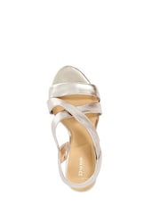 Metallic - Dune London Kamies Cross Strap Wedge-sko Sandaler - Bilde 4 av 5
