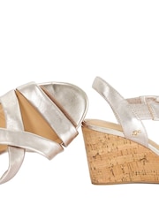 Metallic - Dune London Kamies Cross Strap Wedge-sko Sandaler - Bilde 5 av 5