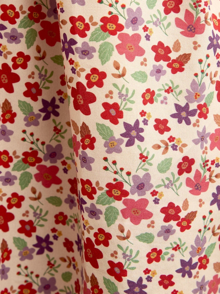 Jojo Maman Bébé Natural Floral Knitted Collar Combo Dress - Image 4 of 4 Jojo Maman Bébé Natural Floral Knitted Collar Combo Dress - Image 4 of 4