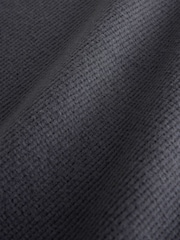 Charcoal Grey Grandad Collar Long Sleeve Waffle Pyjamas Set - Image 13 of 15