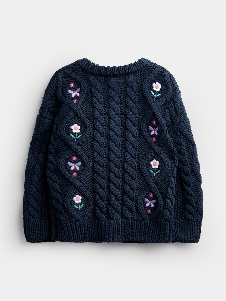 JoJo Maman Bébé Blue Jumper - Image 2 of 4