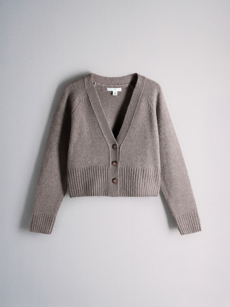 The Set Wool Blend Coord Cardigan & Legging Set Mink Marl/Brown - Image 2 of 5 The Set Wool Blend Coord Cardigan & Legging Set Mink Marl/Brown - Image 2 of 5