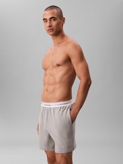 Calvin Klein Grey Cotton Jersey Pyjama Shorts - Image 3 of 6