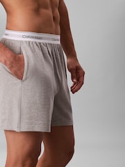 Calvin Klein Grey Cotton Jersey Pyjama Shorts - Image 5 of 6