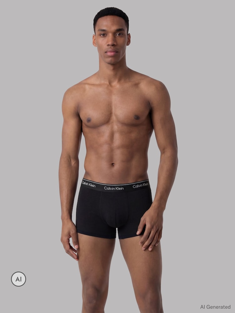 Black/Green/Pink Waistband - حزمة من 3 سراويل داخلية بتصميم بوكسر قطن قابل للتمدد تشكيلة Icon من Calvin Klein - صورة 3 من 3 Black/Green/Pink Waistband - حزمة من 3 سراويل داخلية بتصميم بوكسر قطن قابل للتمدد تشكيلة Icon من Calvin Klein - صورة 3 من 3