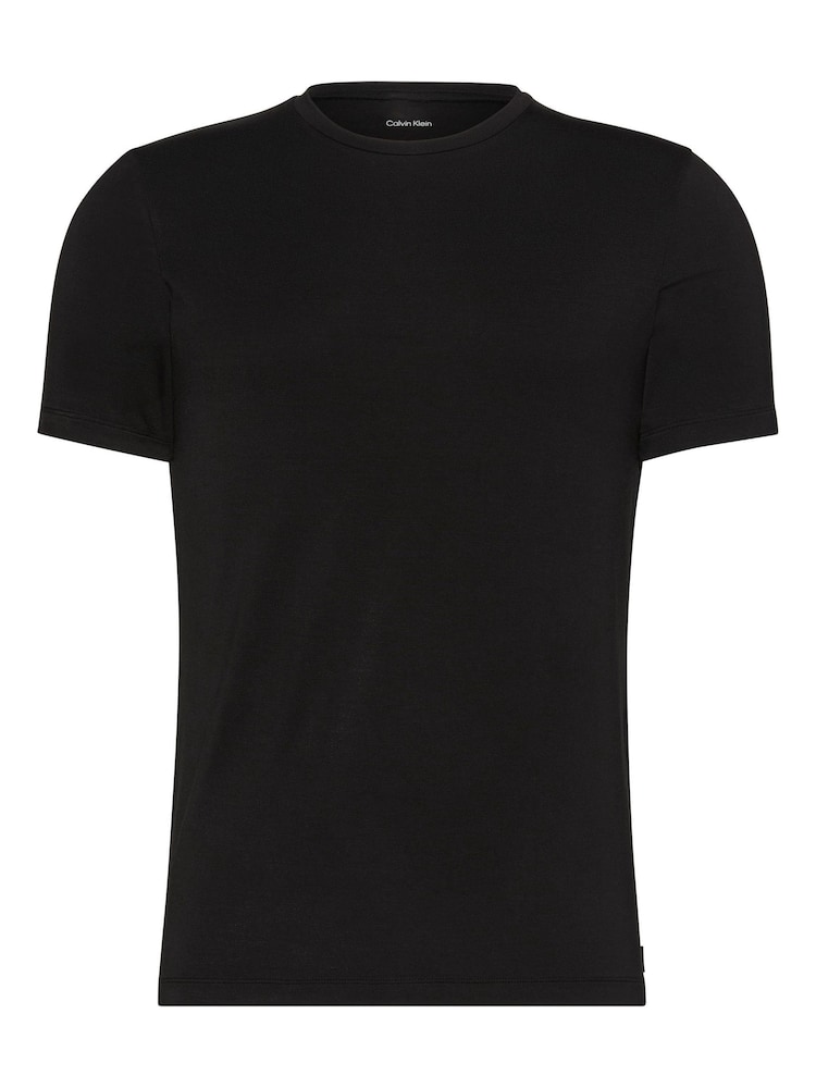 Calvin Klein Black Lounge Ultra Soft Modal T-Shirt - Image 2 of 3 Calvin Klein Black Lounge Ultra Soft Modal T-Shirt - Image 2 of 3