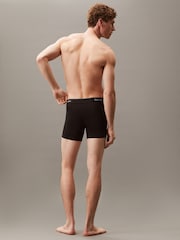 Calvin Klein Black Ground Icon Cotton Stretch Boxer Trunks Set - Image 3 of 5