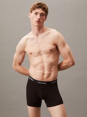 Calvin Klein Black Ground Icon Cotton Stretch Boxer Trunks Set - Image 4 of 5