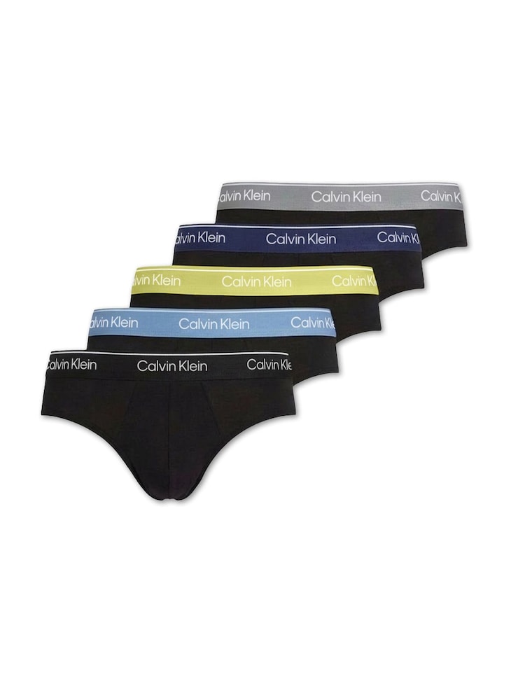 Calvin Klein Black Icon Cotton Stretch Briefs 5 Pack - Image 1 of 4 Calvin Klein Black Icon Cotton Stretch Briefs 5 Pack - Image 1 of 4