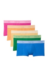 Calvin Klein Yellow Pride Cotton Low Rise Trunks 5 Pack - Image 1 of 1