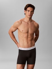 Yaşıl - Calvin Klein Icon Pambıq Stretch Boxer Briefs 3 Paket - 5şəkildən 3 şəkil