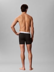 Yaşıl - Calvin Klein Icon Pambıq Stretch Boxer Briefs 3 Paket - 5şəkildən 4 şəkil