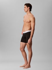 Yaşıl - Calvin Klein Icon Pambıq Stretch Boxer Briefs 3 Paket - 5şəkildən 5 şəkil