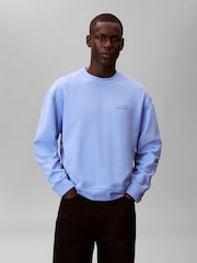 Calvin Klein Cotton Terry Badge Sweatshirt - Imaginea 1 din 5
