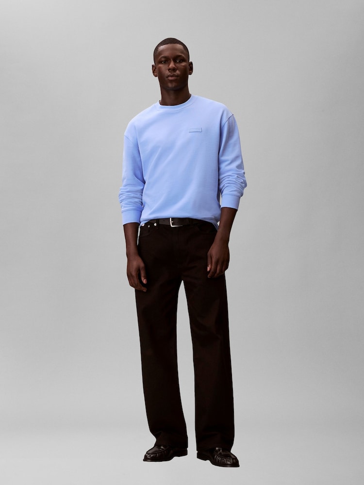 Calvin Klein Cotton Terry Badge Sweatshirt - Imaginea 2 din 5