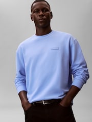 Calvin Klein Cotton Terry Badge Sweatshirt - Imaginea 4 din 5