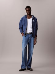 Calvin Klein Blue Varsity Logo Zip-Up Hoodie - Image 1 of 1