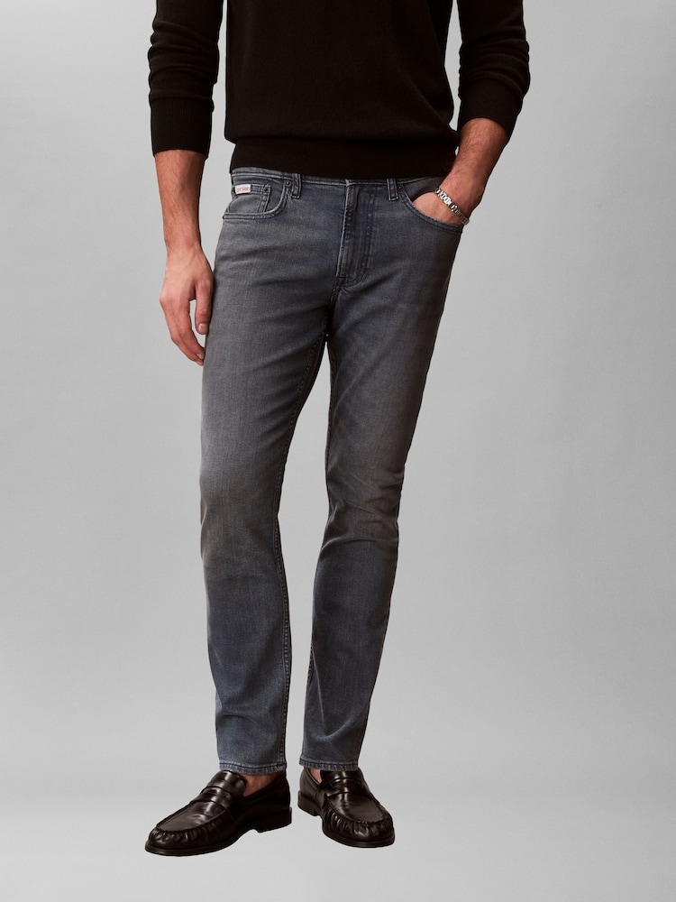 Calvin Klein Jeans Straight Classic Denim Blue Jeans - Immagine 2 di 5