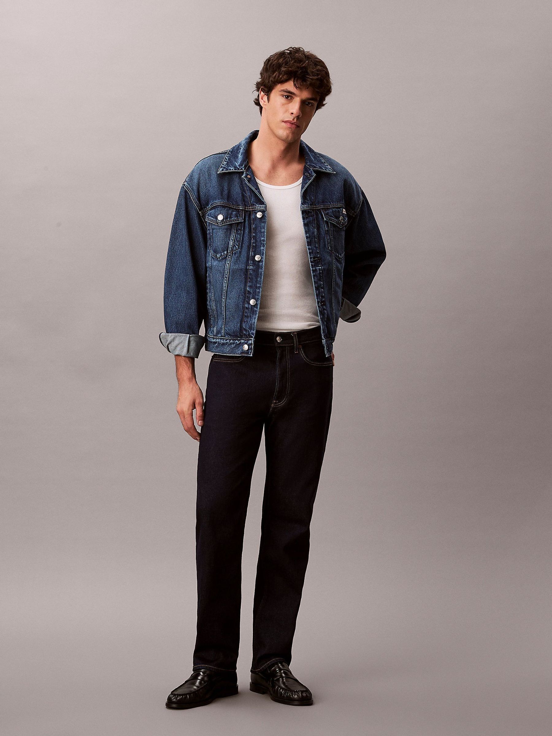Calvin Klein Jeans Men's Blue Classic Denim Straight Jeans