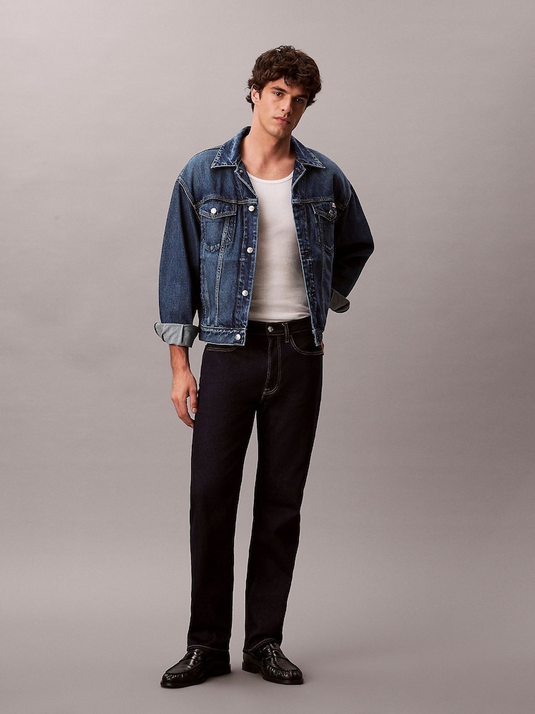 Calvin Klein Jeans Classic Denim Straight Blue Jeans - Image 1 of 6 Calvin Klein Jeans Classic Denim Straight Blue Jeans - Image 1 of 6