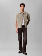 Calvin Klein Green Woven Cotton Stretch Shirt - Image 1 of 5