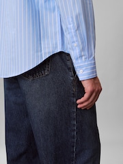 Calvin Klein Blue Woven Cotton Stretch Shirt - Image 4 of 5