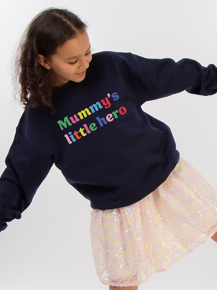 Brands In Blue Mother's Day Mummy's Little Hero Sweat Top - Image 1 of 5 Brands In Blue Mother's Day Mummy's Little Hero Sweat Top - Image 1 of 5